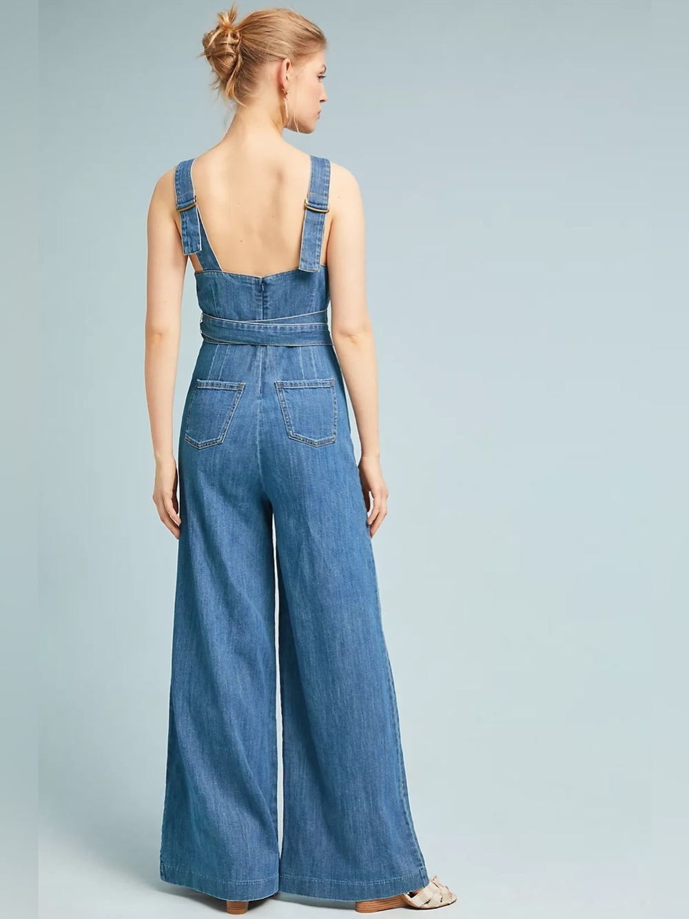 Pilcro Anthropologie Wide-Leg Denim Jumpsuit - Picture 2 of 4